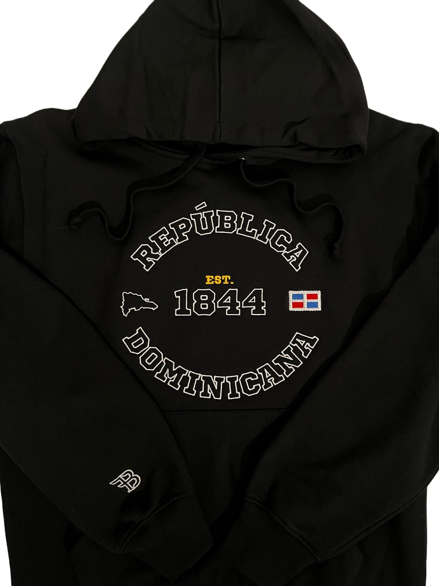 República Dominicana Est. 1844 Hoodie Bordado Manga Larga